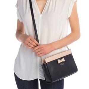 Kate Spade Angelica Baldwin Street Black and Tan Crossbody Bag